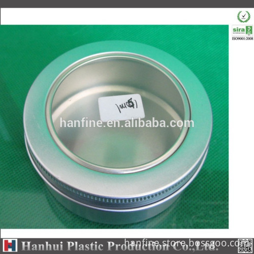 Hanfine good quanlity 250ml aluminum jar,plastic jar with aluminum lid